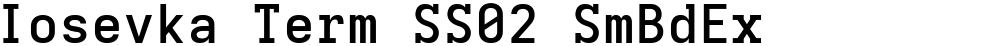 Iosevka Term SS02 SmBdEx