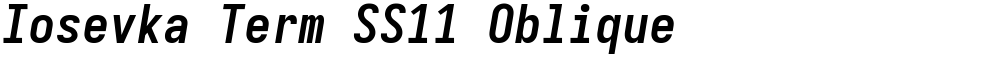 Iosevka Term SS11 Oblique
