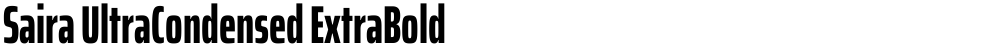 Saira UltraCondensed ExtraBold