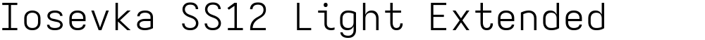 Iosevka SS12 Light Extended