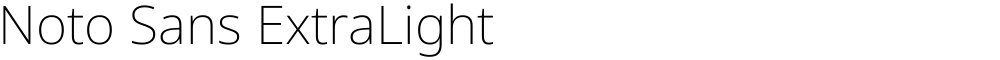 Noto Sans ExtraLight