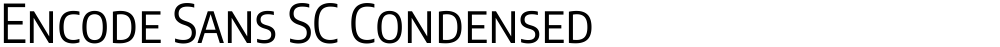 Encode Sans SC Condensed