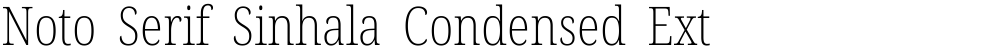 Noto Serif Sinhala Condensed ExtraLight