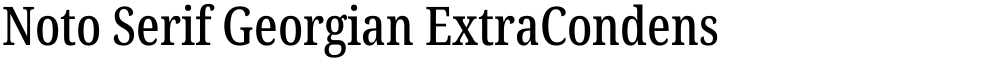 Noto Serif Georgian ExtraCondensed Medium