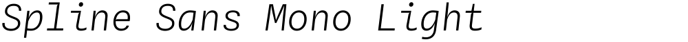 Spline Sans Mono Light