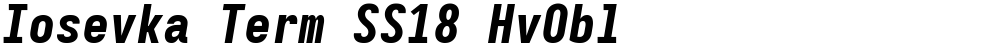Iosevka Term SS18 HvObl