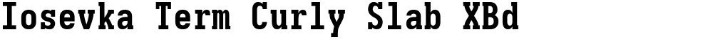 Iosevka Term Curly Slab XBd