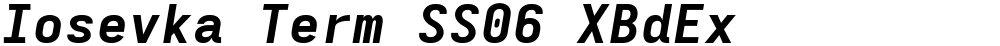 Iosevka Term SS06 XBdEx