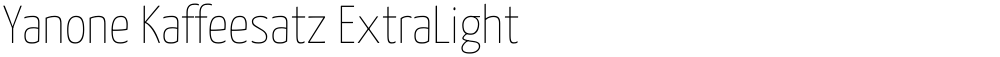 Yanone Kaffeesatz ExtraLight