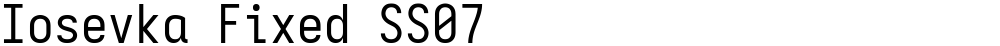 Iosevka Fixed SS07