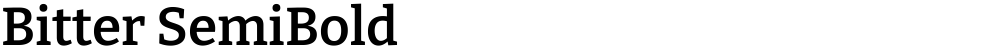 Bitter SemiBold