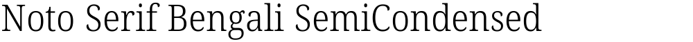 Noto Serif Bengali SemiCondensed Light