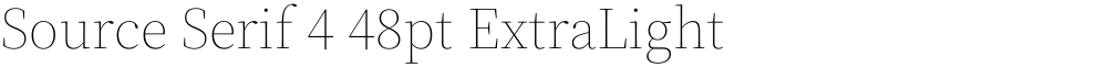 Source Serif 4 48pt ExtraLight