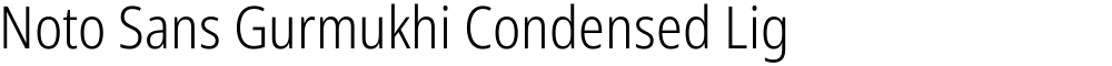 Noto Sans Gurmukhi Condensed Light