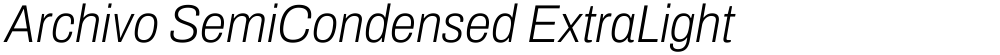 Archivo SemiCondensed ExtraLight