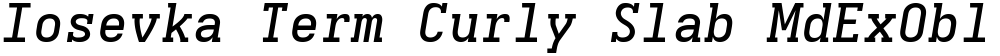 Iosevka Term Curly Slab MdExObl