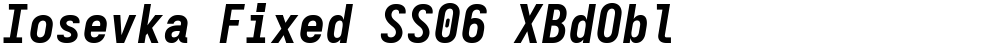Iosevka Fixed SS06 XBdObl