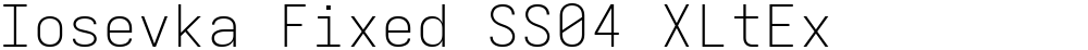 Iosevka Fixed SS04 XLtEx