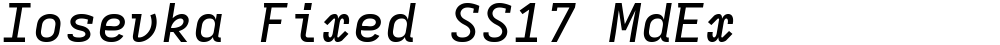 Iosevka Fixed SS17 MdEx