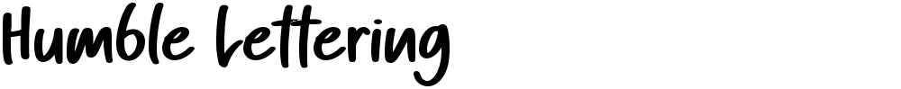 Humble Lettering