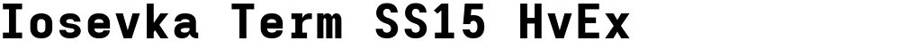 Iosevka Term SS15 HvEx