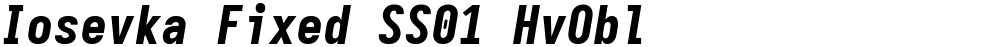 Iosevka Fixed SS01 HvObl
