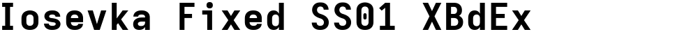Iosevka Fixed SS01 XBdEx