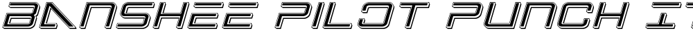 Banshee Pilot Punch Italic