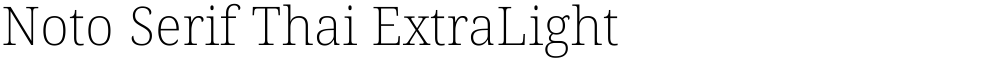Noto Serif Thai ExtraLight