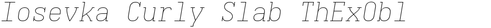 Iosevka Curly Slab ThExObl