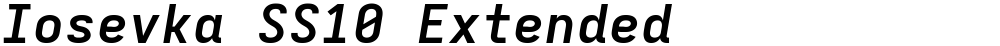 Iosevka SS10 Extended