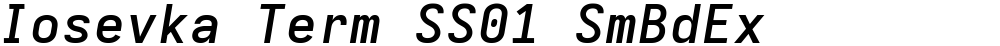 Iosevka Term SS01 SmBdEx