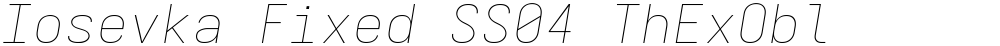 Iosevka Fixed SS04 ThExObl
