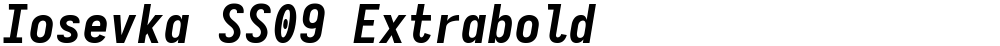 Iosevka SS09 Extrabold