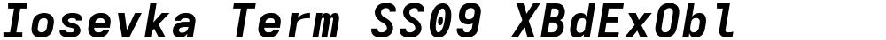 Iosevka Term SS09 XBdExObl