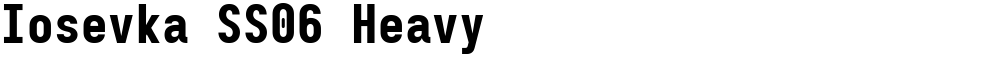 Iosevka SS06 Heavy