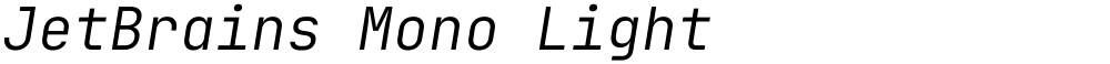 JetBrains Mono Light