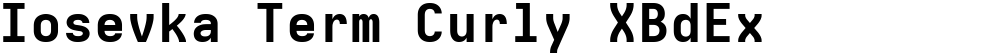 Iosevka Term Curly XBdEx