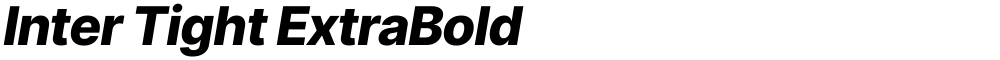 Inter Tight ExtraBold
