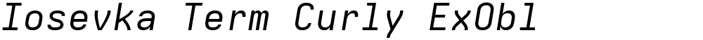 Iosevka Term Curly ExObl