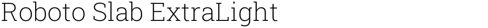 Roboto Slab ExtraLight