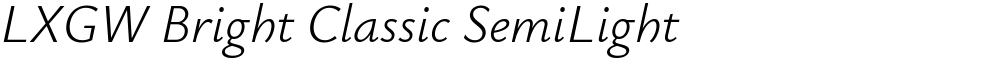 LXGW Bright Classic SemiLight