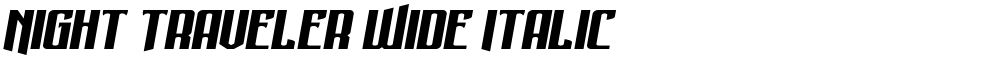 Night Traveler Wide Italic