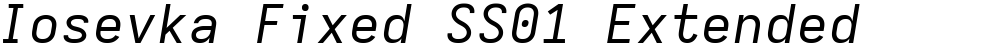 Iosevka Fixed SS01 Extended