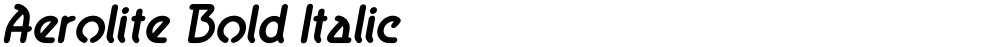 Aerolite Bold Italic