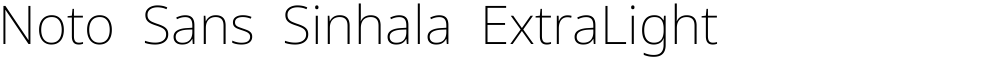 Noto Sans Sinhala ExtraLight