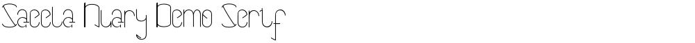 Saeela Nuary Demo Serif
