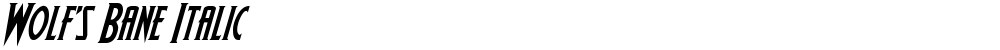 Wolf's Bane Italic
