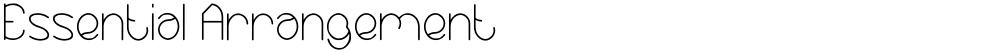 Essential Arrangement