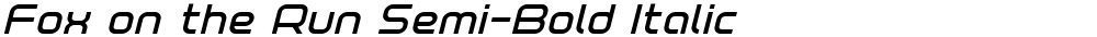 Fox on the Run Semi-Bold Italic